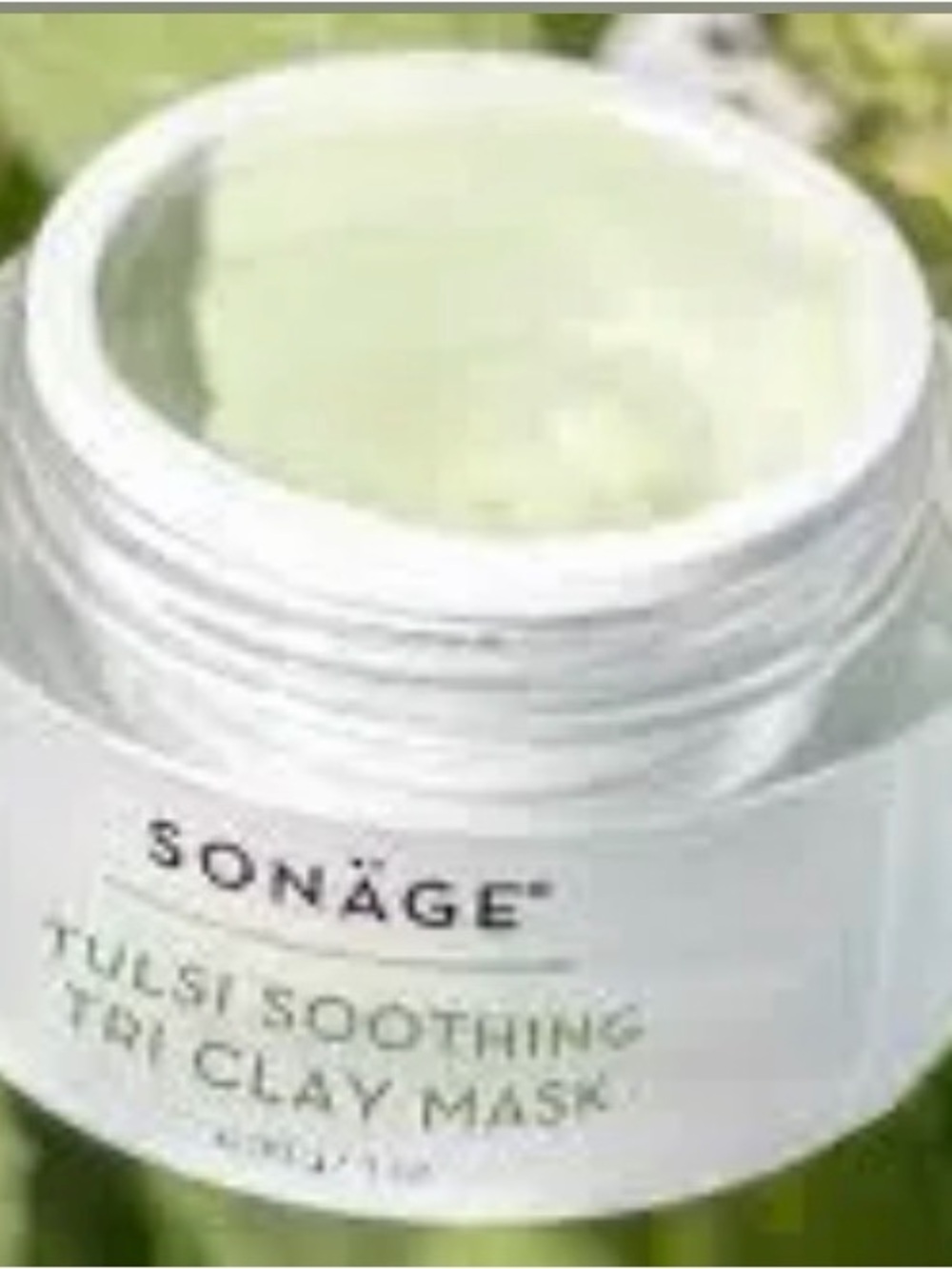 Sonäge Tulsi Soothing Tri-Clay Mask — Light Green Calming Mask